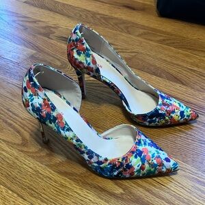 Floral Multicolor Women's Heels